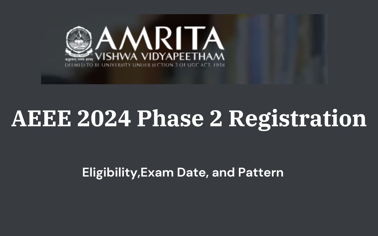 AEEE 2024 Phase 2 Registration