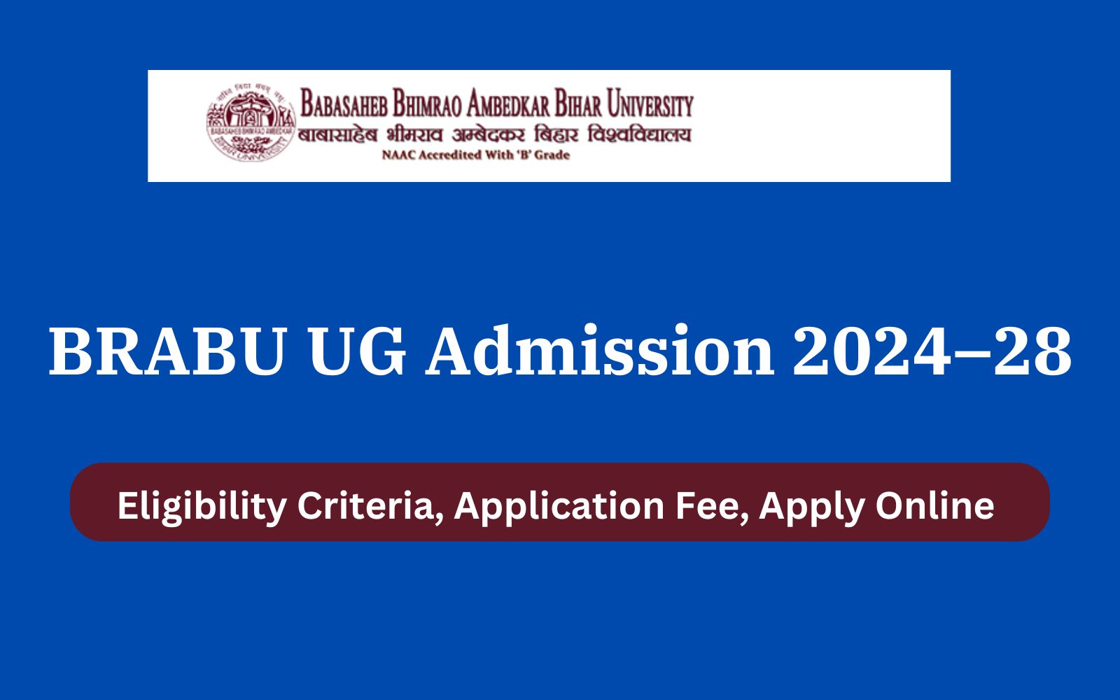 BRABU UG Admission 2024–28