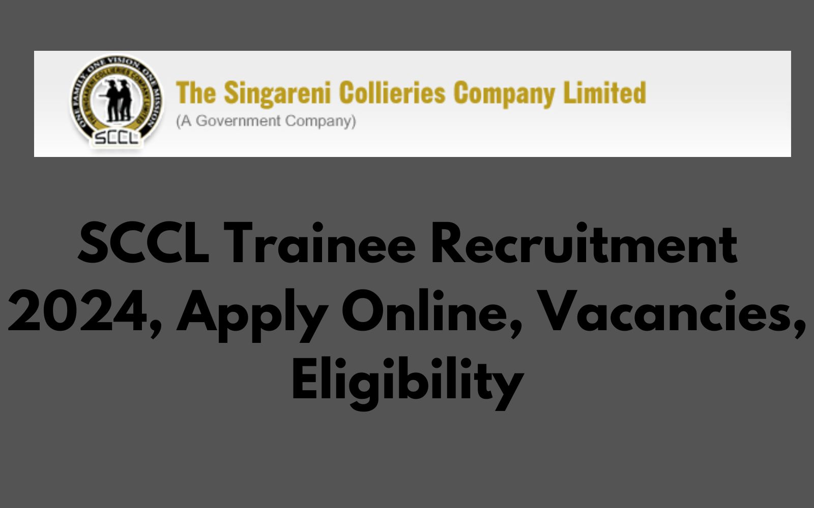 SCCL Trainee Recruitment 2024